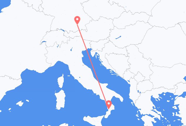 Vluchten van München naar Lamezia Terme