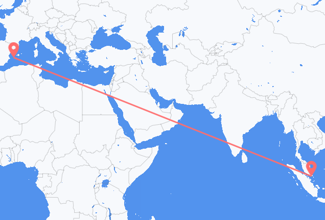 Flyg från Singapore till Ibiza