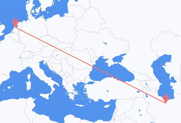 Vols de Téhéran pour Amsterdam