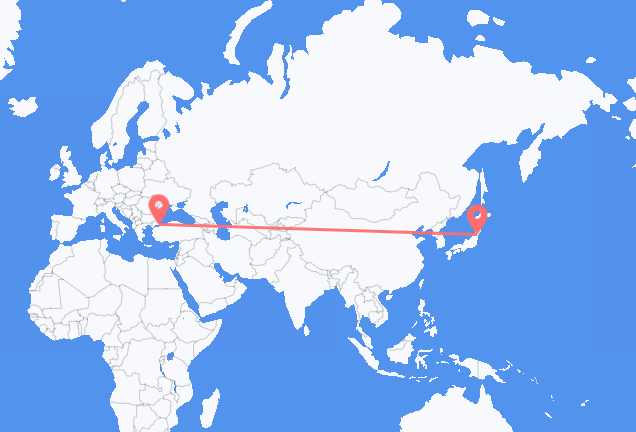 Flyg från Sendai till Istanbul