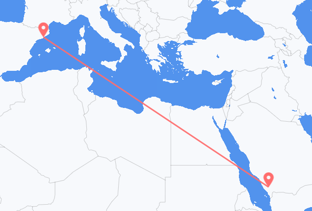 Flyreiser fra Abha, til Barcelona