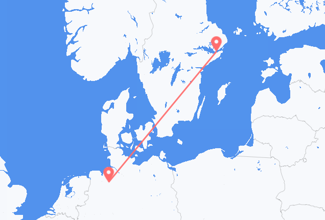 Vluchten van Bremen naar Stockholm