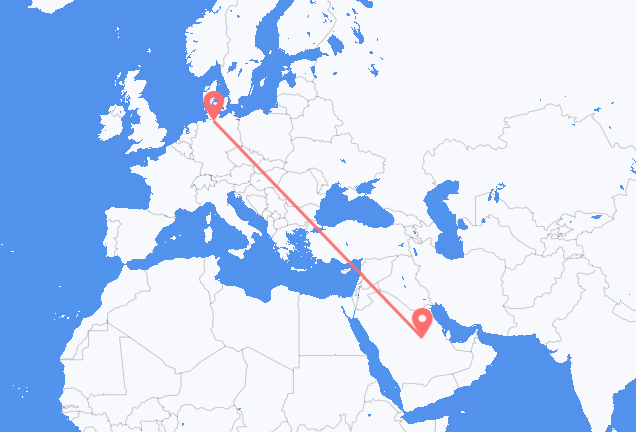 Flyg från Riyadh till Hamburg