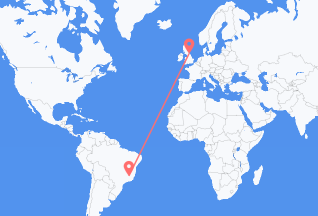 Flyrejser fra Belo Horizonte, Brasilien til Durham, England