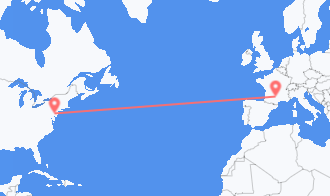 Voos do norte da Filadélfia, Estados Unidos para Rodez, França