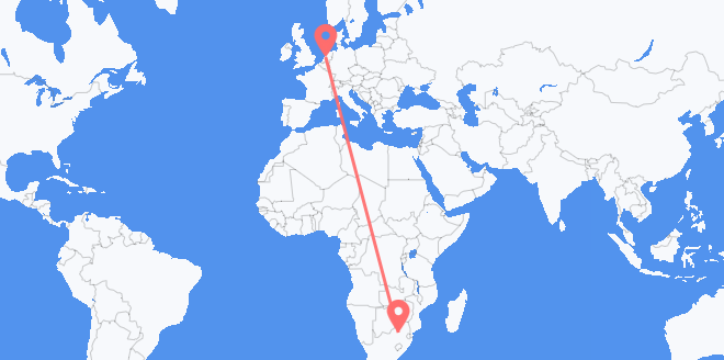 Flyg från Sydafrika till Nederländerna