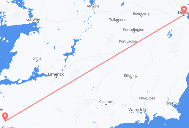 Vols de Dublin, Irlande vers Killorglin, Irlande