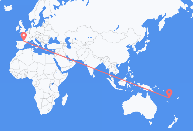 Рейсы из Порт-Вилы, Вануату в По, Франция