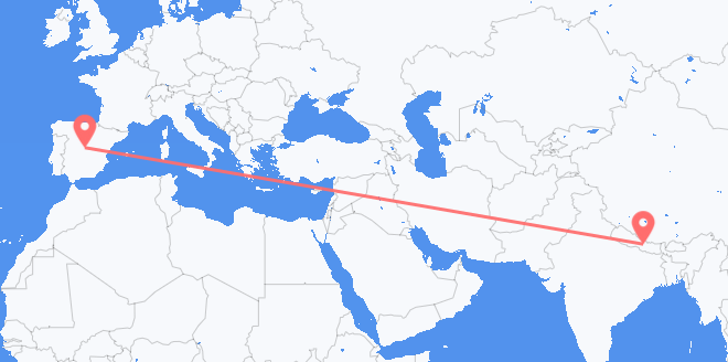 Voli dal Nepal alla Spagna