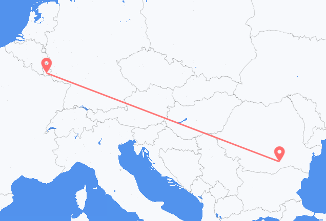 부카레스트 출발, 룩셈부르크 도착 항공편