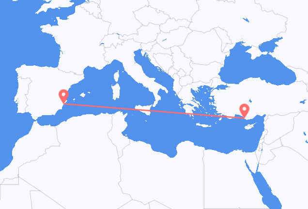 Flyreiser fra Alicante, til Gazipaşa