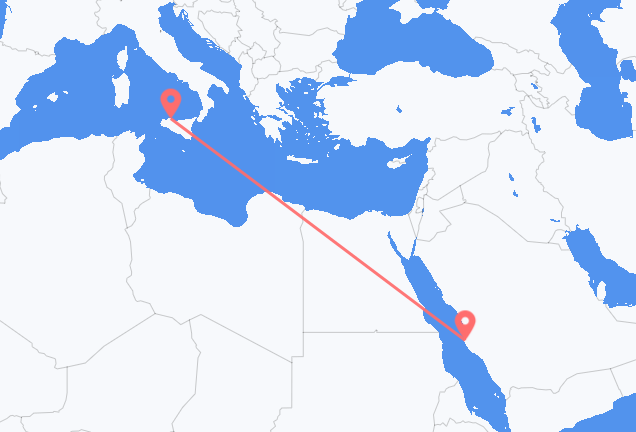 Vols de Djeddah pour Palerme