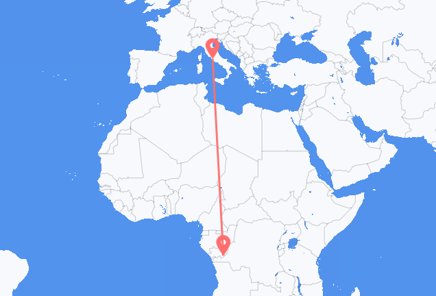 Flyg från Brazzaville till Rom