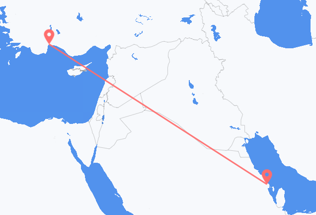 Vuelos de Dammam a Antalya