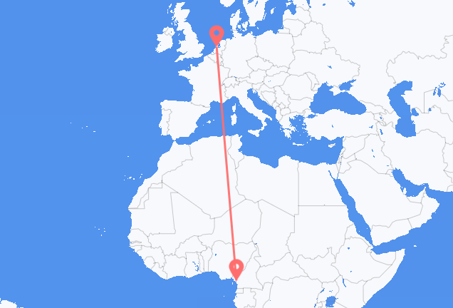 Flyg från Douala till Amsterdam