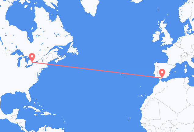 เที่ยวบินจาก โทรอนโต ไปยัง Malaga