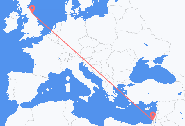 Flyrejser fra Tel Aviv til Newcastle upon Tyne