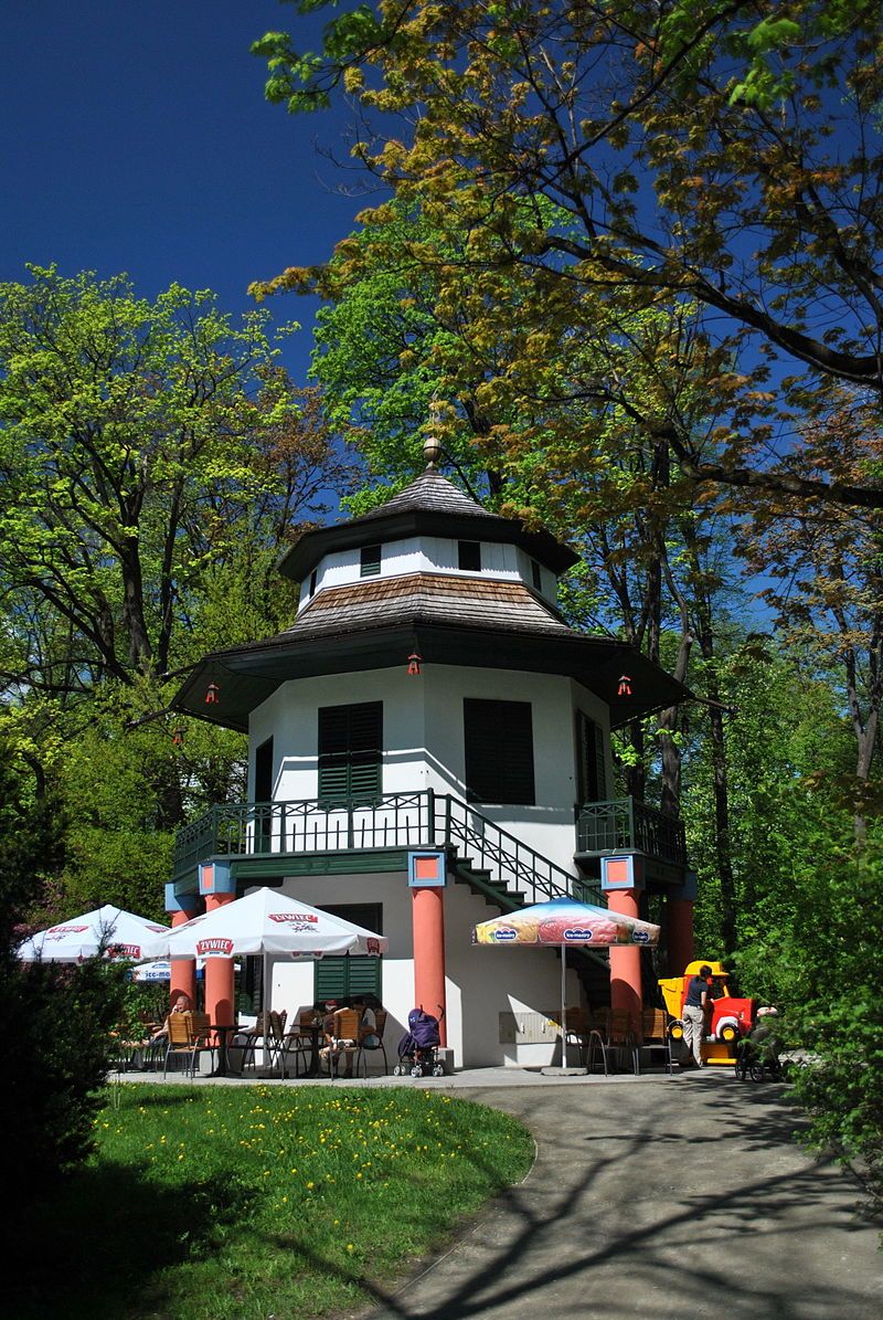 Park Zamkowy w Żywcu in Poland.