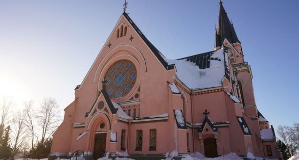 . Photo of The church is located in the centre of the town of Kemi in Northern Finland.
