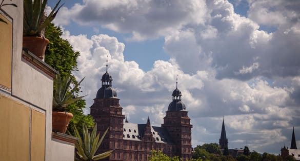 photo  of view of Johannisburg Castle in Aschaffenburg Bavaria Germany
