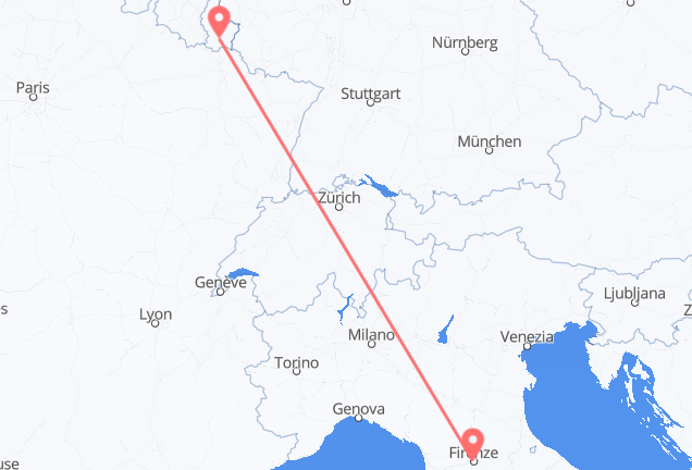 Luxemburg nach Florenz