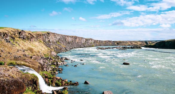 photo of amazing  Urriðafoss in Iceland .