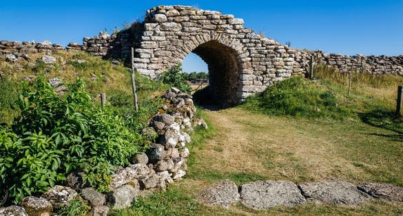 photo of Graborg - the largest ancient fortification on Sweden. The oldest parts of the fortification were built during the Nordic iron age in the 6th century.