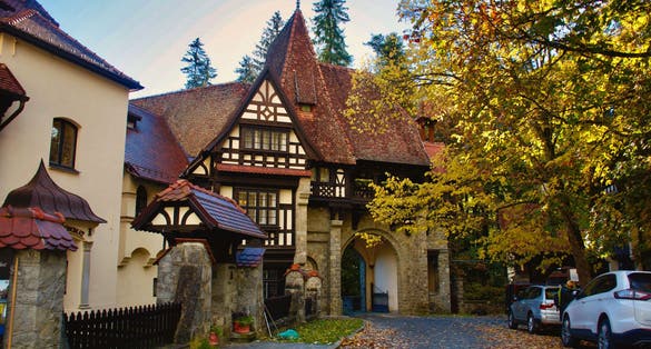 Photo of Peles Castle in Sinaia, Romania.