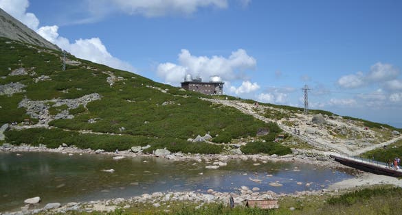 Photo of Skalnaté pleso, Lomnický štít, Vysoké Tatry,Slovakia .