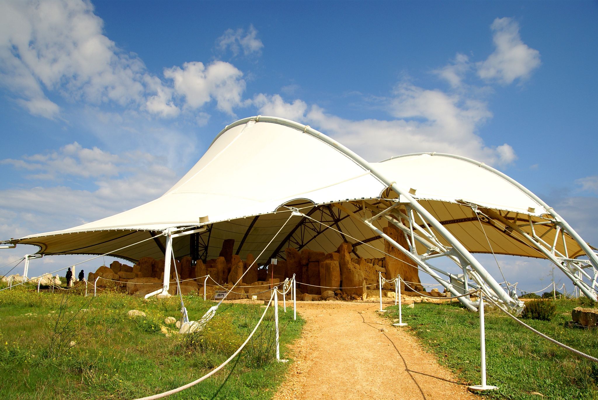 Photo of Hagar Qim megalithic temple complex found on the Mediterranean Island of Malta.