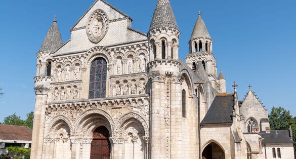 Roman church Notre Dame la Grande in town Poitiers  France