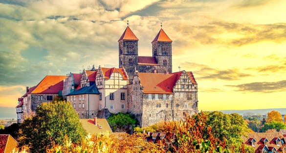photo of view of Old city of Quedlinburg, Saxony Anhalt, Germany