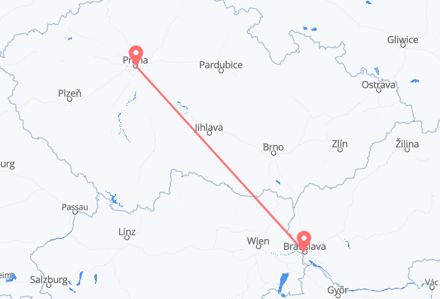 Bratislava to Prague