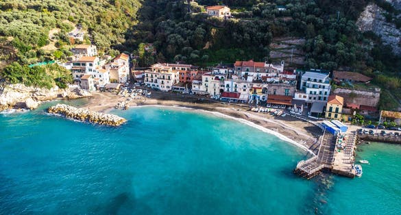 Photo of Marina Di Puolo beautiful beach In Sorrento, Italy.