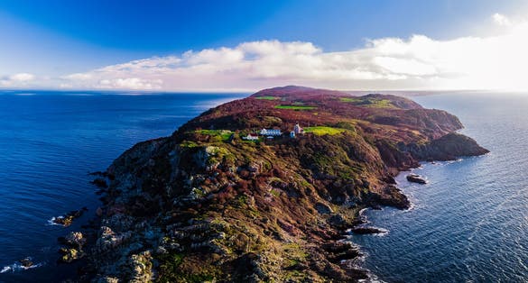 Photo of aerial view of Kullaberg in Sweden.