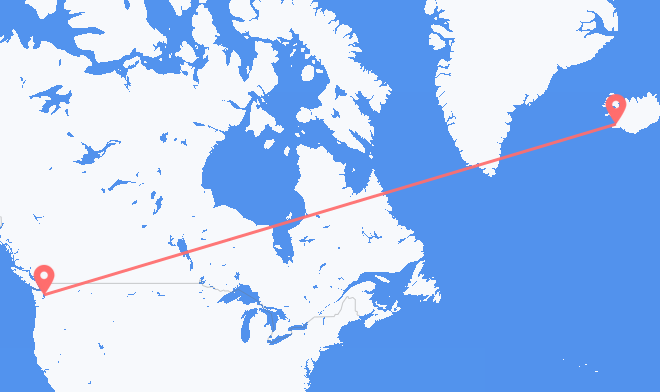 Seattle to Reykjavik