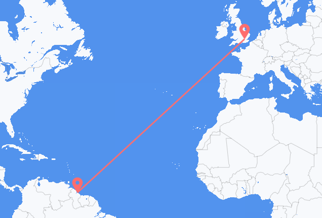 Georgetown to London