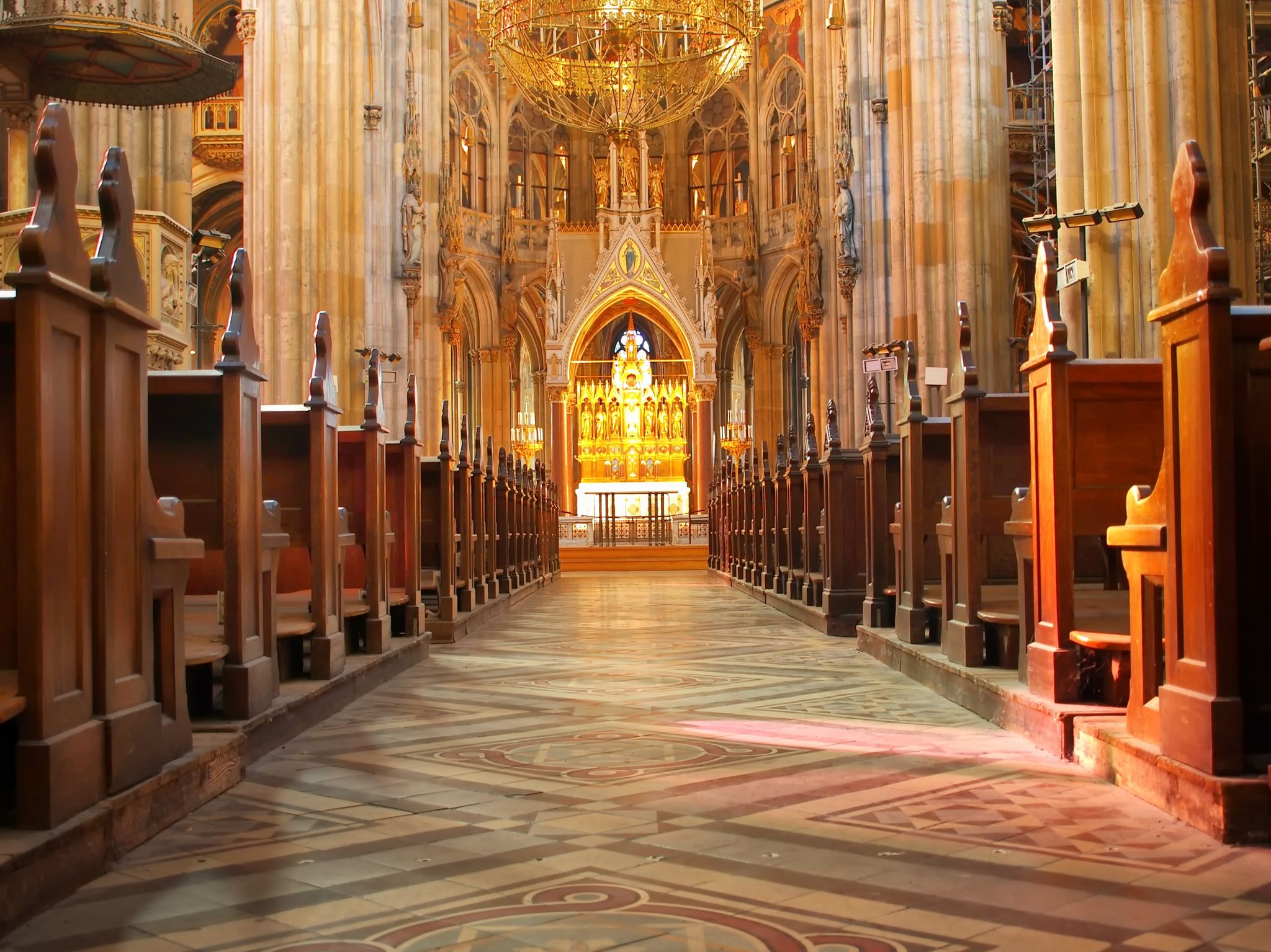 photo of view Inside Votive Church - Vienna, Austria.
