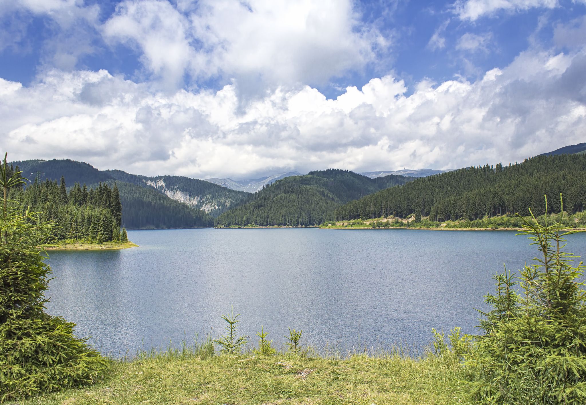 Photo of BÃ?Â¢lea Lake in Fagarasi mountains, Romania .