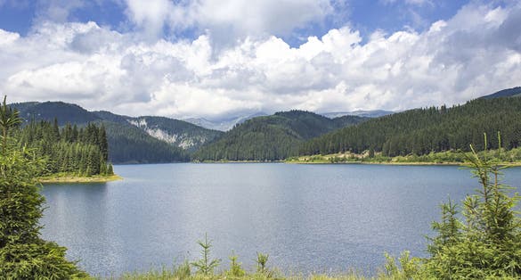Photo of BÃ?Â¢lea Lake in Fagarasi mountains, Romania .