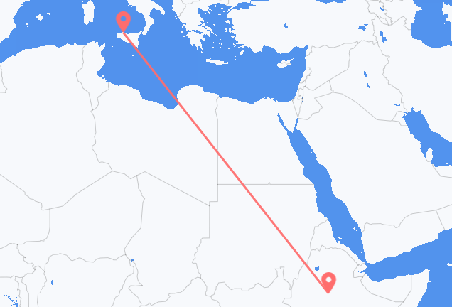 Addis Ababa to Palermo