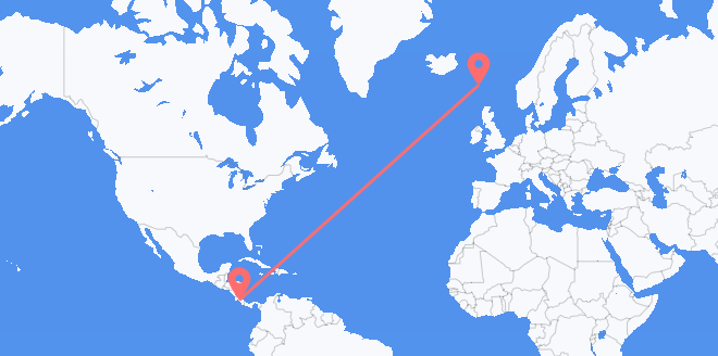 Costa Rica a Islas Feroe