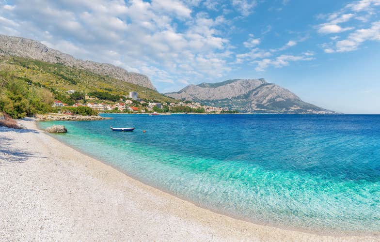 Landscape with Dugi Rat beach, Duce - Omis, Croatia