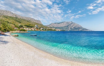 Landscape with Dugi Rat beach, Duce - Omis, Croatia