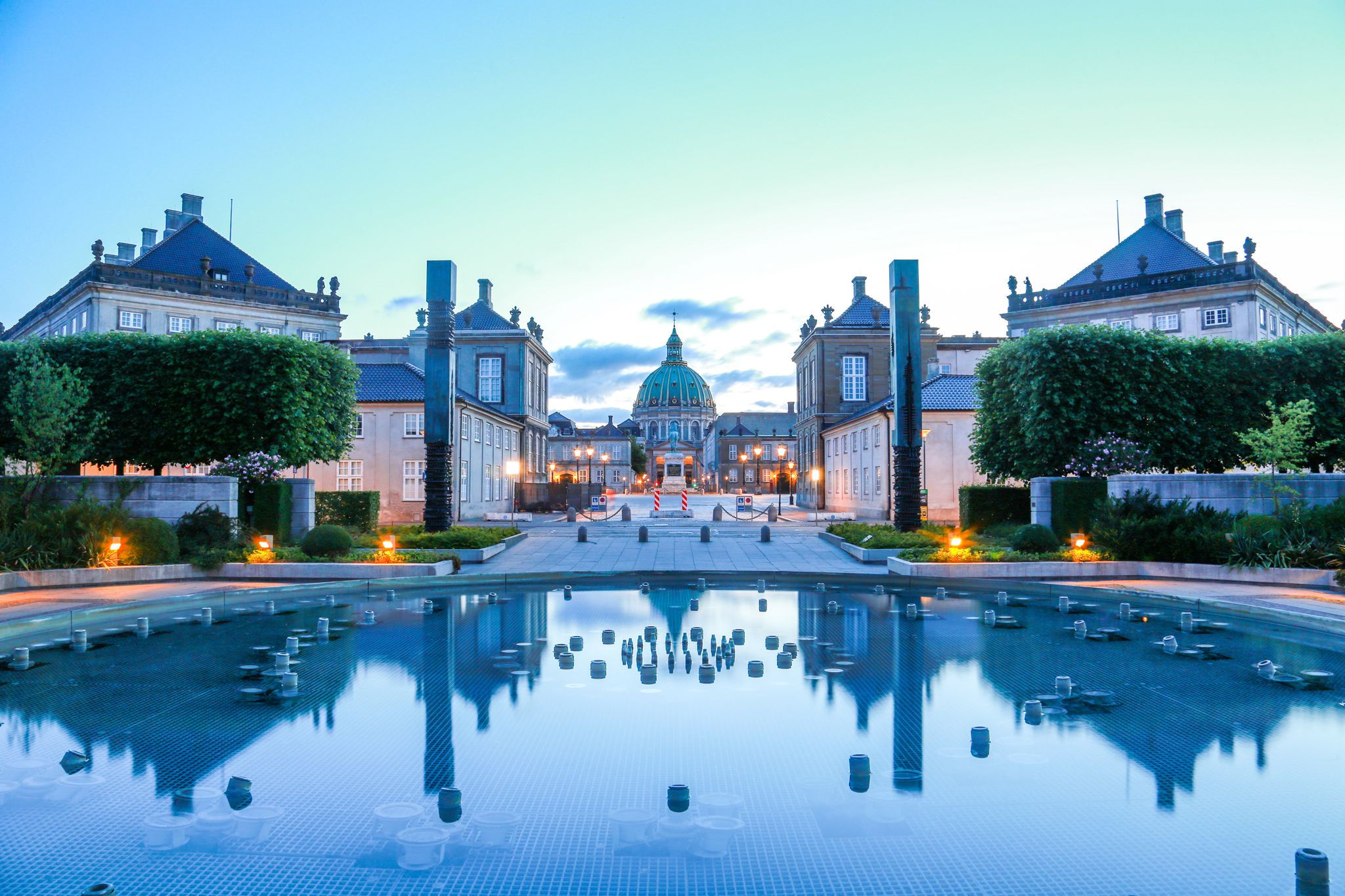 Photo of beautiful landscape at Amalienborg , Denmark.