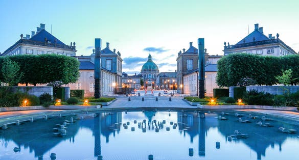 Photo of beautiful landscape at Amalienborg , Denmark.