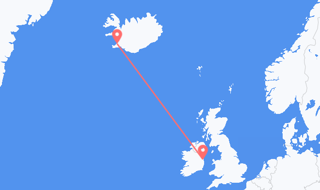 Dublin to Reykjavik