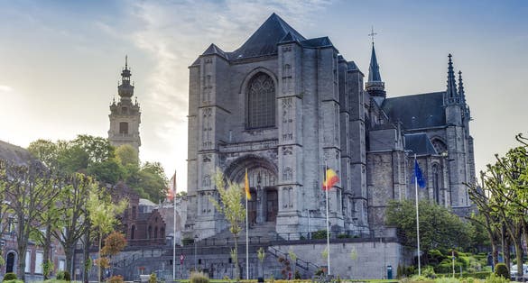 Saint Waltrude (Sainte Waudru) collegiate church in Mons, capital of the Wallonian province of Hainaut in Belgium.