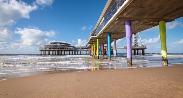 Scheveningen pier at the beach, The Hague, The Netherlands.