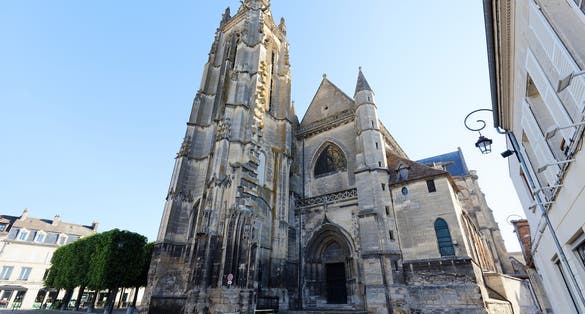 Photo of Saint Jacques church in Compiegne, Oise department of Picardy, northern France.